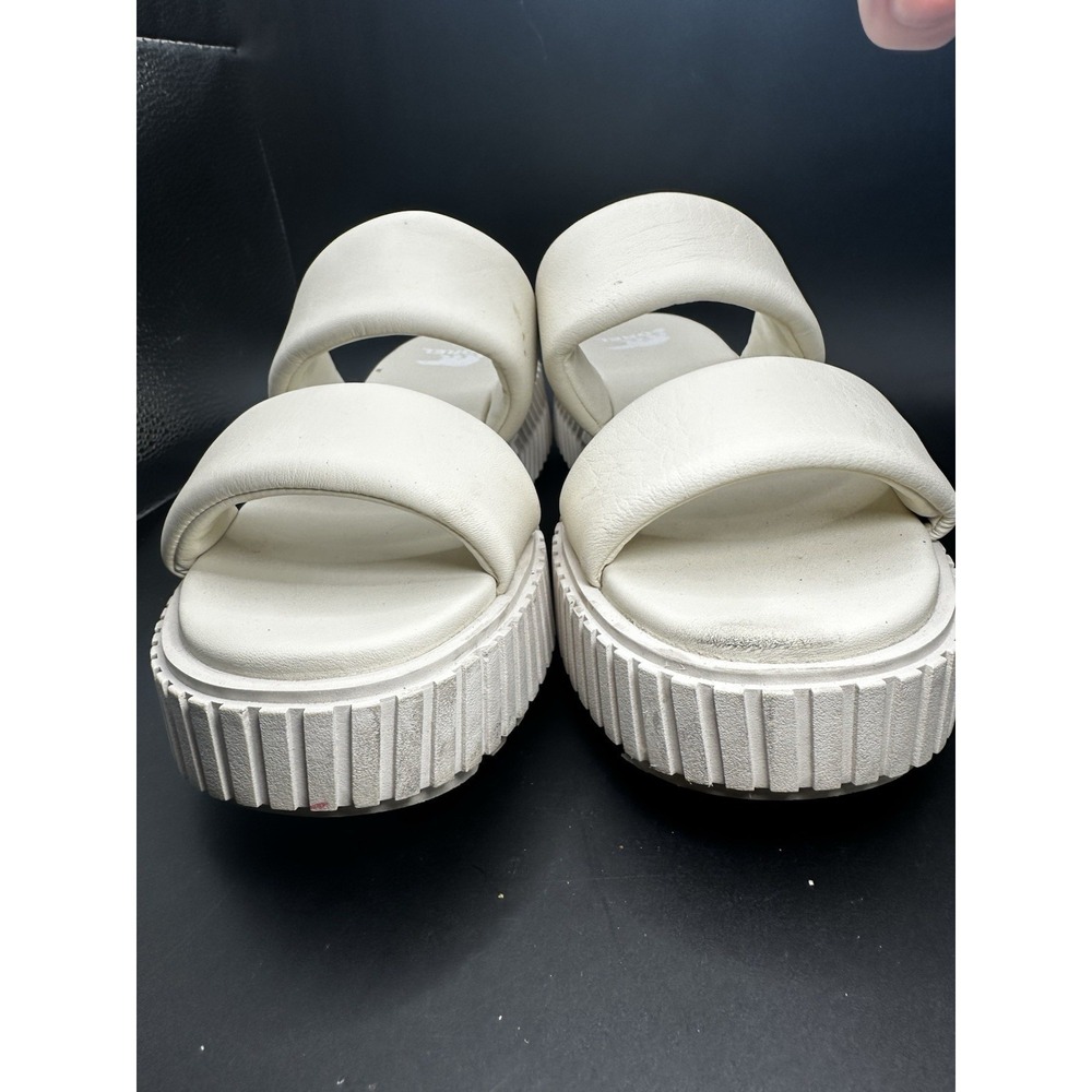 Sorel Womens Size 8.5 ONA Streetworks Slide White Platform Slip On Sandals Shoes - Picture 2 of 9